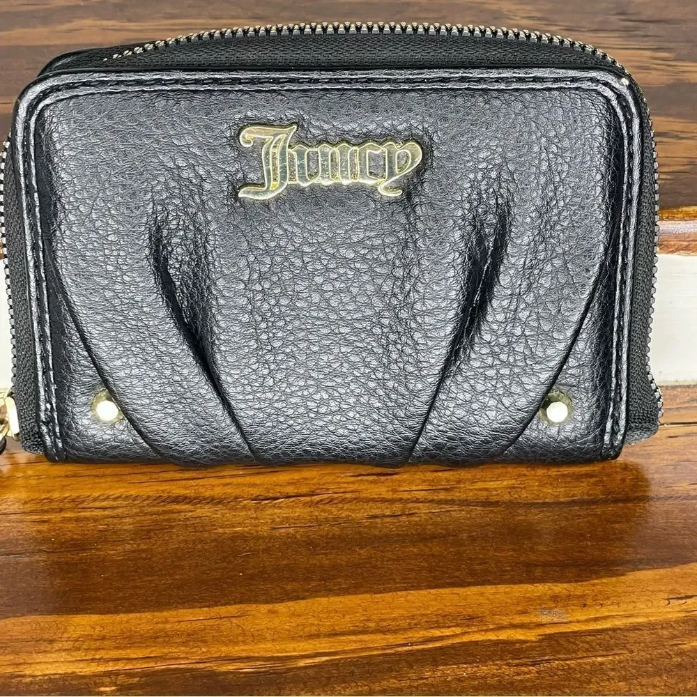 Juicy Couture Black Wallet With Card ID and Money Slots